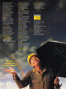 Morgan Equip. 1980's vintage AD, Oliphant Backdrop #101