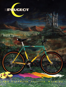 Peugeot Bicycle Print AD from 1980's, Oliphant Backdrop #194