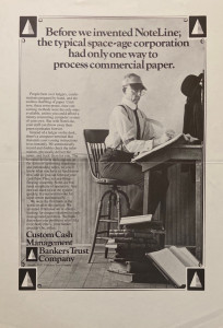 Photographer: Larry Robins, Bankers Trust Print AD from the 1980's, Oliphant Backdrop #2