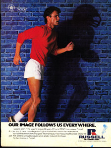 Russell Vintage AD from the 1980's, Oliphant Backdrop #380