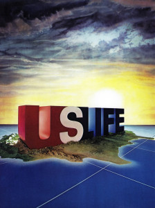 USLIFE 1980's AD, Oliphant Backdrop #42