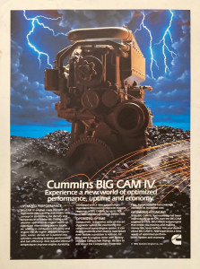 Cummins Engine  Print AD from 1985, Oliphant Backdrop #216