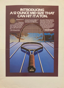 Dunlop XLT-15 Vintage print AD from the 1980's, Oliphant Backdrop #86