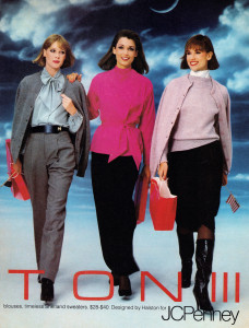 Halston for JCPenney Vintage AD from 1983, Oliphant Custom sky