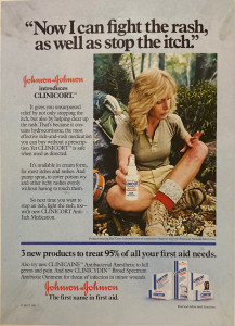 Johnson & Johnson Promo Print AD from 1982, Oliphant Backdrop #159