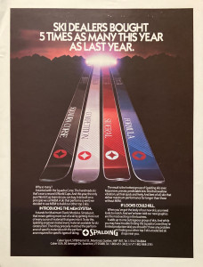 Memsystem Skis by Spalding vintage AD from the 1980's, Oliphant Custom