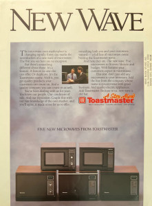 ToastMaster new microwaves Print AD from the 1980's, Oliphant custom backdrop